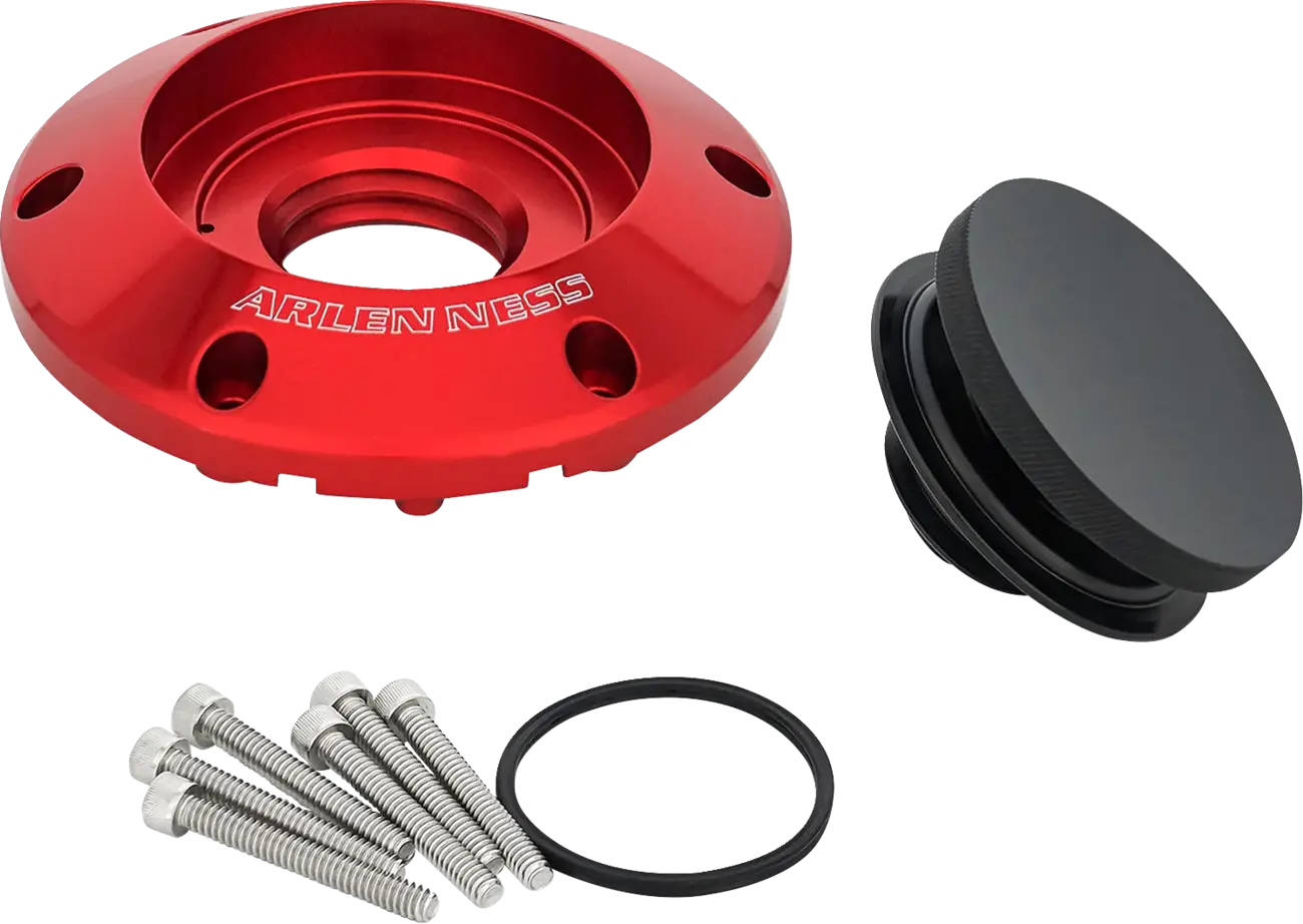 Arlen Ness Pop-up Gas Cap Red Billet Aluminum
