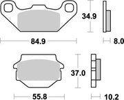 Moto-master Nitro Atv Brake Pads Sintered Metal - Front