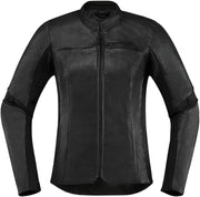 Icon Women's Overlord Leather Motorcycle Jacket
