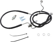 Drag Specialties Extended Black Vinyl Brake Line Kit