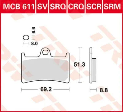 Trw Scr Series Sintered Race Brake Pads For Extreme Braking - Front