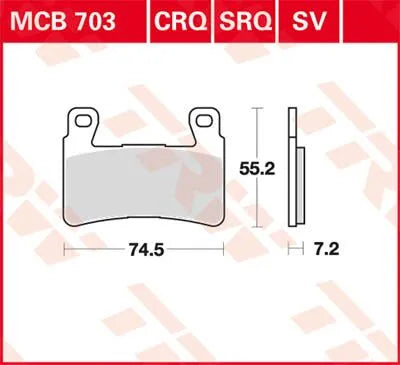 Trw Sv Series Sintered Brake Pads - Front