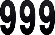 Factory Effex Standard Numbers - 8" Black (3-pack)