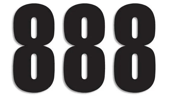 Blackbird Racing Number Plate Graphic - Three Series Numbers