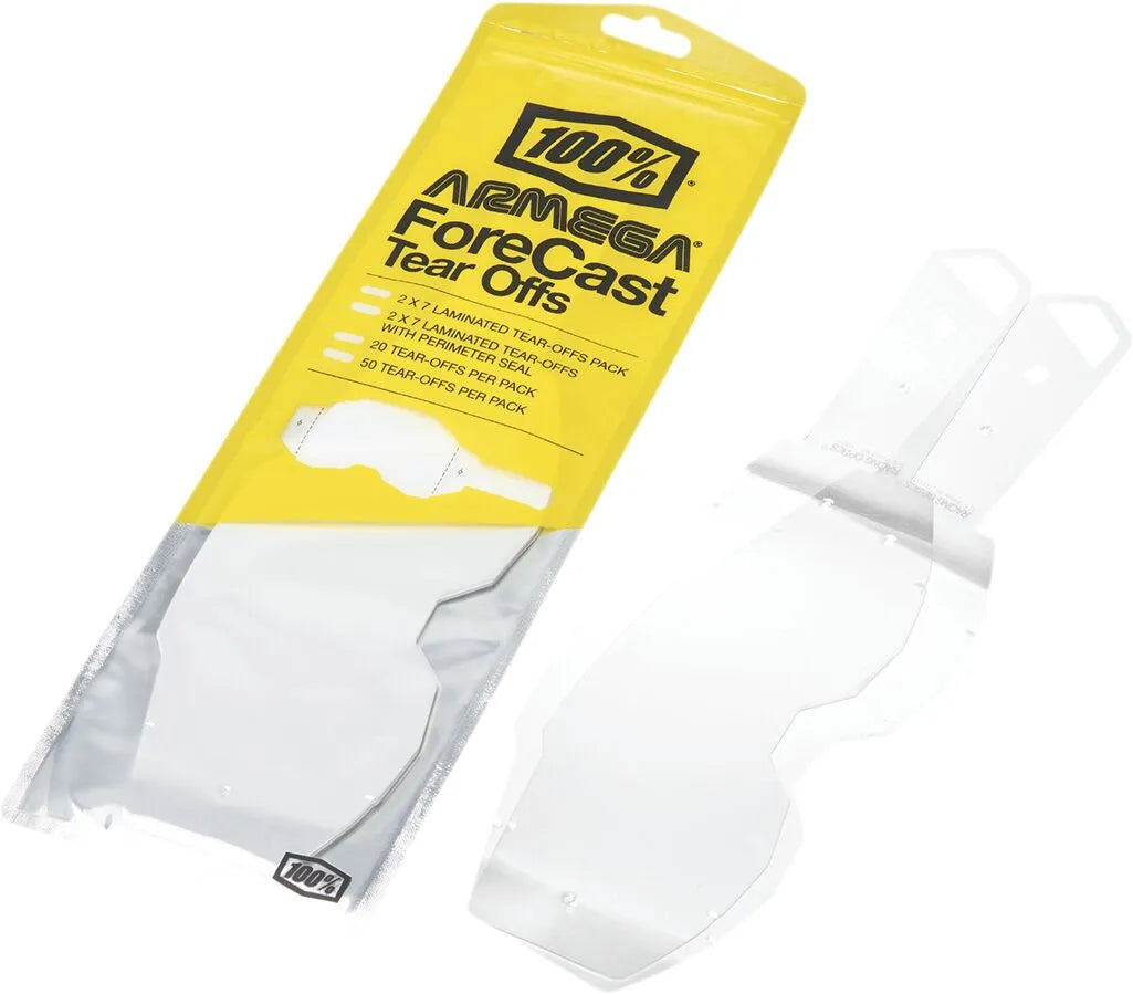 100% Armega Forecast Goggle Tear-Offs 2 x 7 Pack