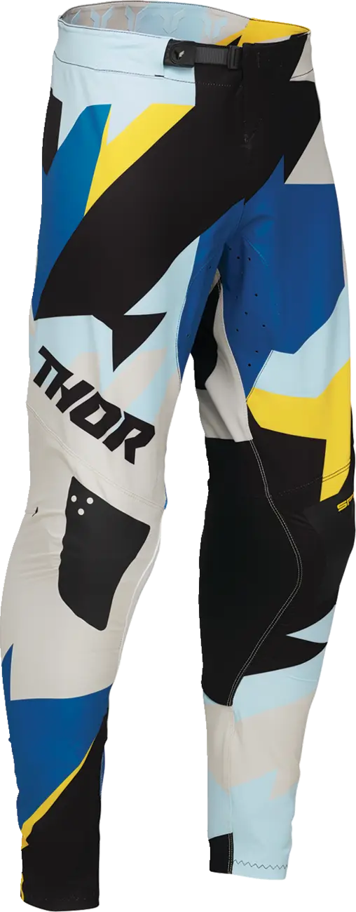 Thor Sportmode Brave Racewear Pants - Black/Blue/Gray/Yellow