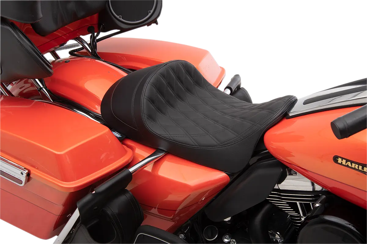 Drag Specialties Ez-on Mount Low Solo Seat - For Harley Davidson