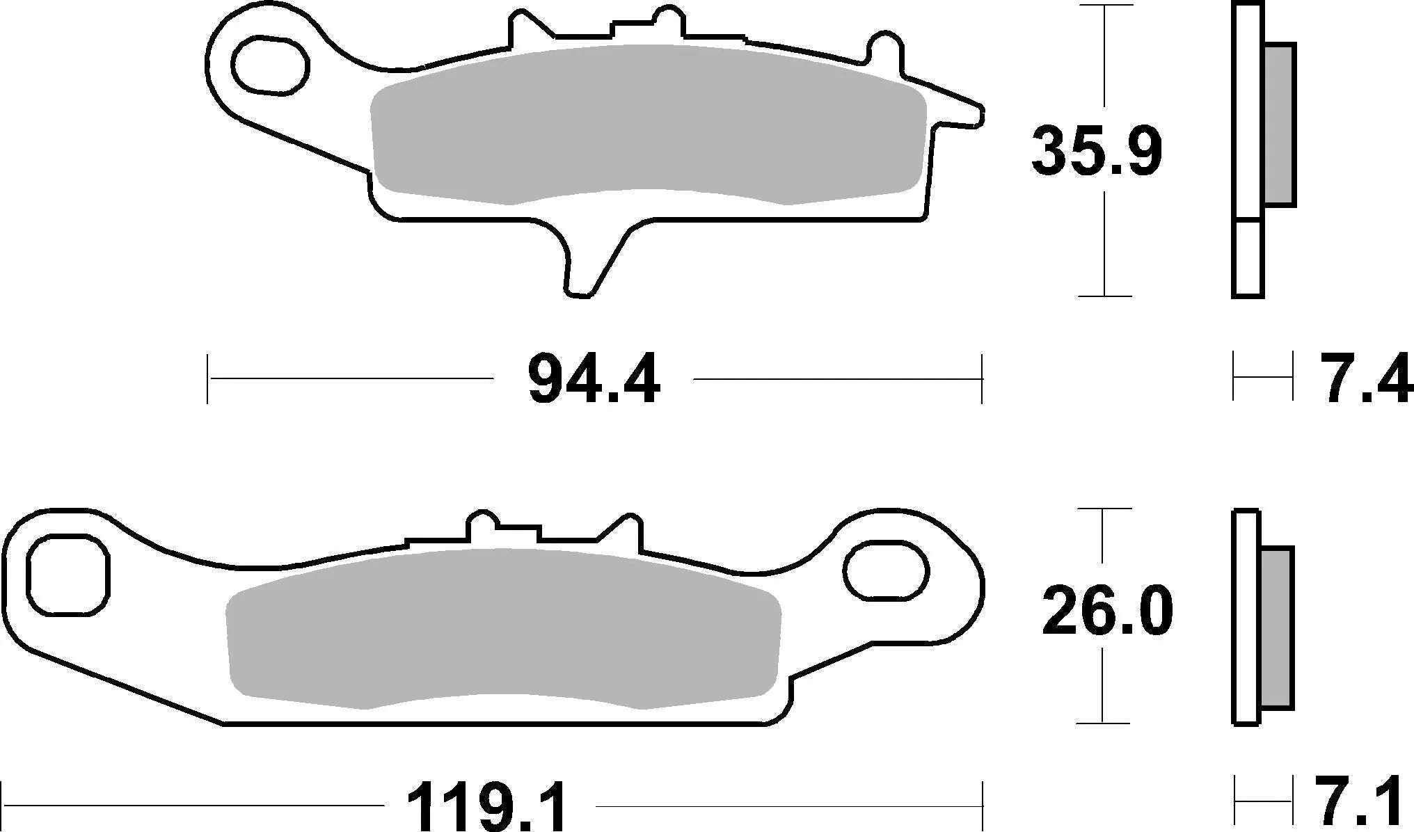 Sbs Si Offroad Sintered Bromsbelägg - Fram
