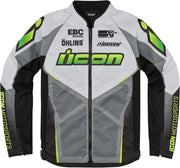 Icon Hooligan Ultrabolt Jacket - Black/Gray/White/Hi-Vis Yellow