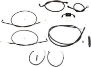 LA CHOPPERS Midnight Handlebar Cable/Brake Line Kit for ABS