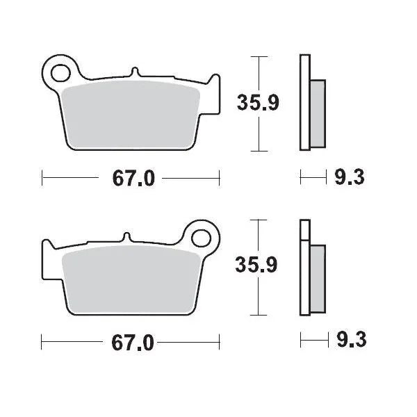 Moto-master Nitro Sport Brake Pads - Sintered Metal - Rear
