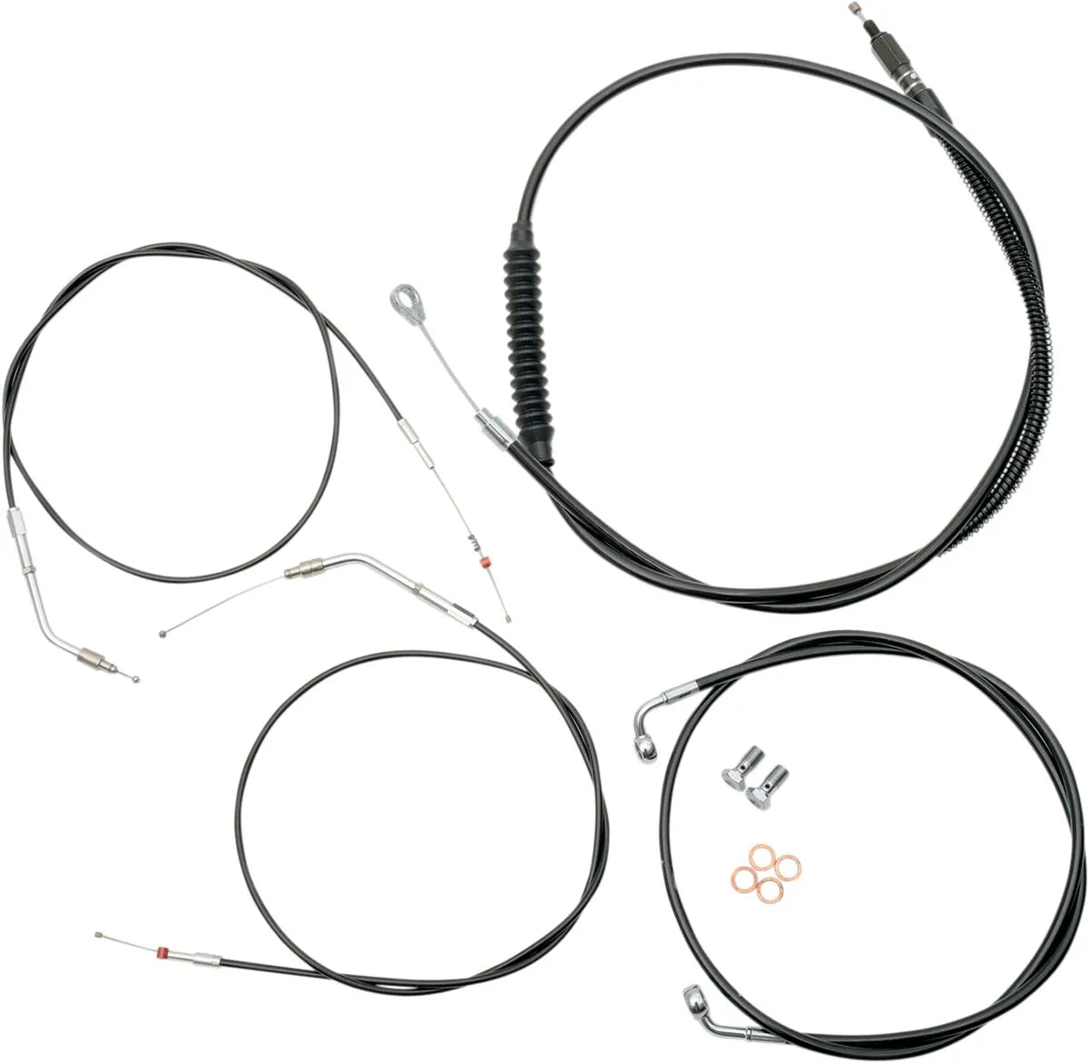 LA CHOPPERS Standard Vinyl Handlebar Cable Kit for Ape Hangers