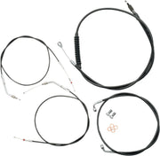 LA CHOPPERS Black Vinyl Handlebar Cable/Brake Line Kit for Ape