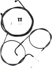 LA CHOPPERS Midnight Braided Cable/Brake Line Kit 12"-14" Ape
