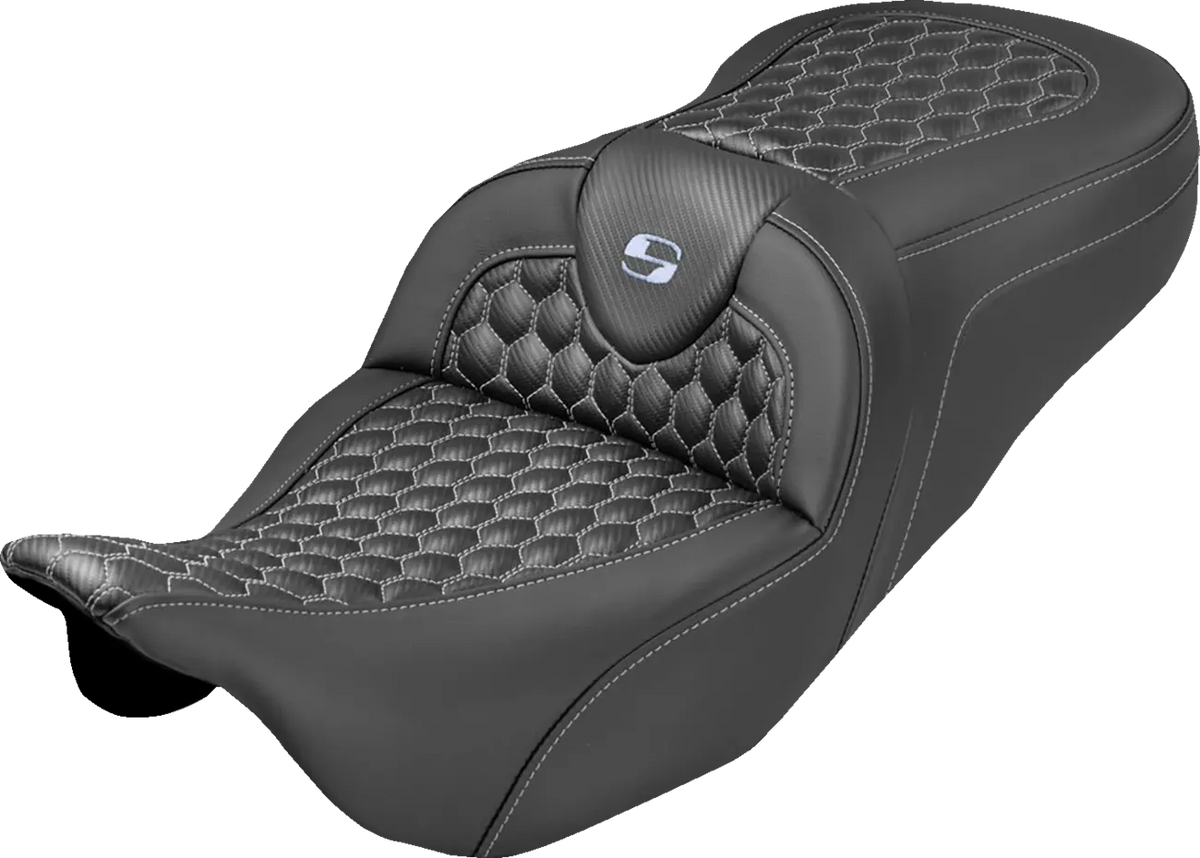 Saddlemen RoadSofa Extended Reach Seat Silver Stitch