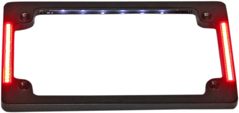 Custom Dynamics Tri-horizontal Led Motorcycle Plate Frame