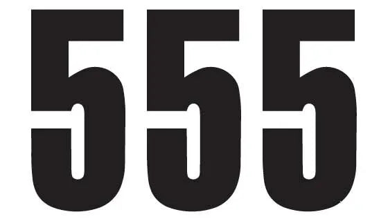 Blackbird Racing Number Plate Graphic - Three Series Numbers