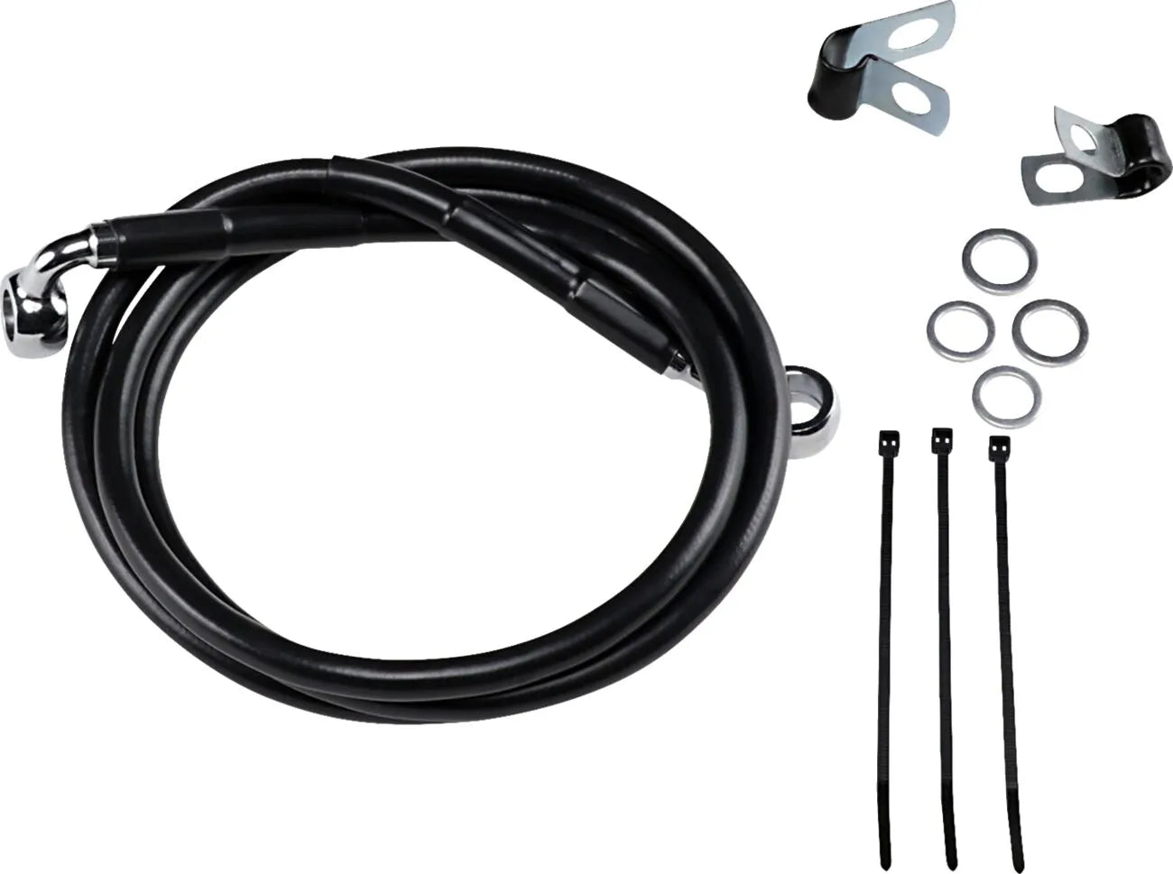 Drag Specialties Förlängd bromsslang kit 49.25" Svart