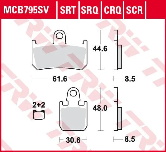 Trw Srt Series Sintered Front Brake Pads - Front