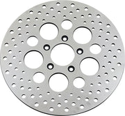 Drag Specialties Polished Stainless Steel Drilled Brake Rotor