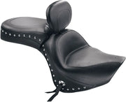 2-Up Mustang Wide Touring Seat With Backrest - For KAWASAKI