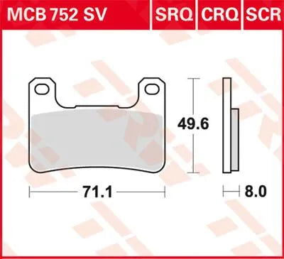 Trw Crq Series Carbon Race Bromsbelägg - Fram