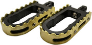 La Choppers Bmx Foot Pegs - Black & Brass