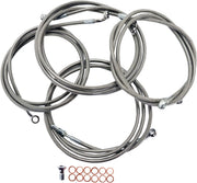 LA CHOPPERS Standard Stainless Braided Cable Kit for Ape Hangers