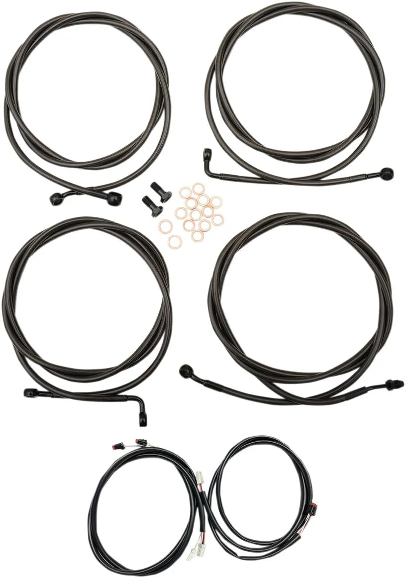 La Choppers Midnight Cable Kit for 15"-17" Handlebars