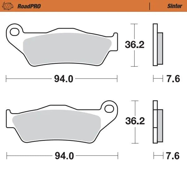 Moto-master Roadpro Sinter Brake Pad Front - Front