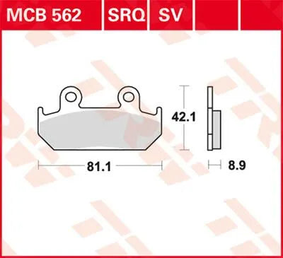 Trw Sv Series Sintered Brake Pads - Front
