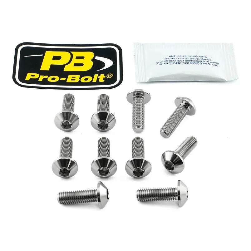 Pro Bolt Titanium Broms Rotor Monteringsbult Kit