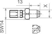 Trw Varioflex-koppling med M10 X 1,25 hane