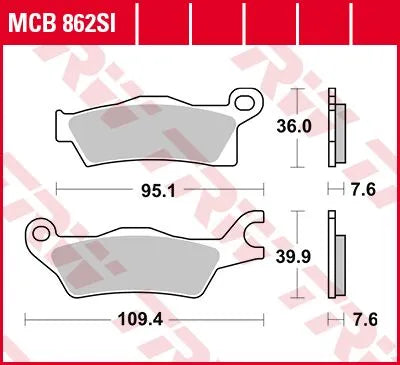 Trw Si Series Sintrade Off-road Bremsebelägg - Fram