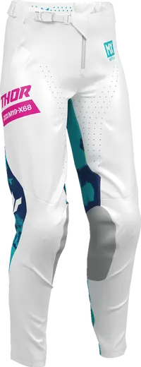 Thor Women's Launchmode Bleach Motocross Pants - Pink/White/Aqua