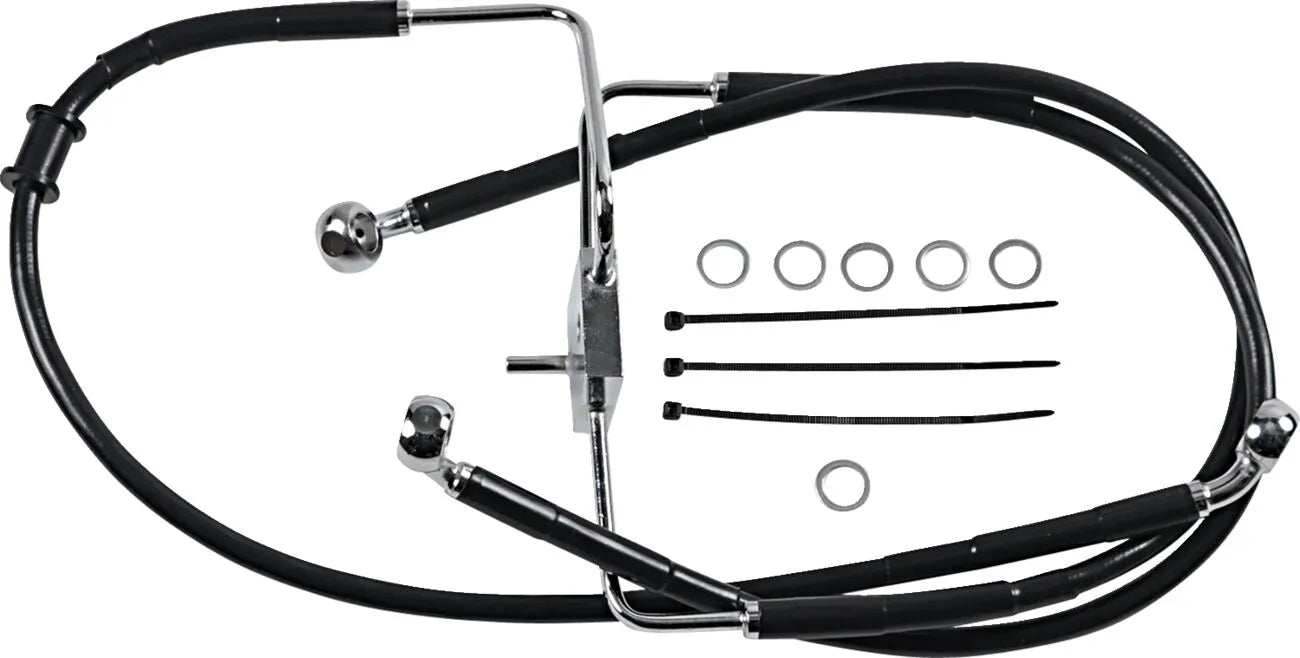 Drag Specialties Förlängd Bromsslang 35" Rostfritt Stål Fram