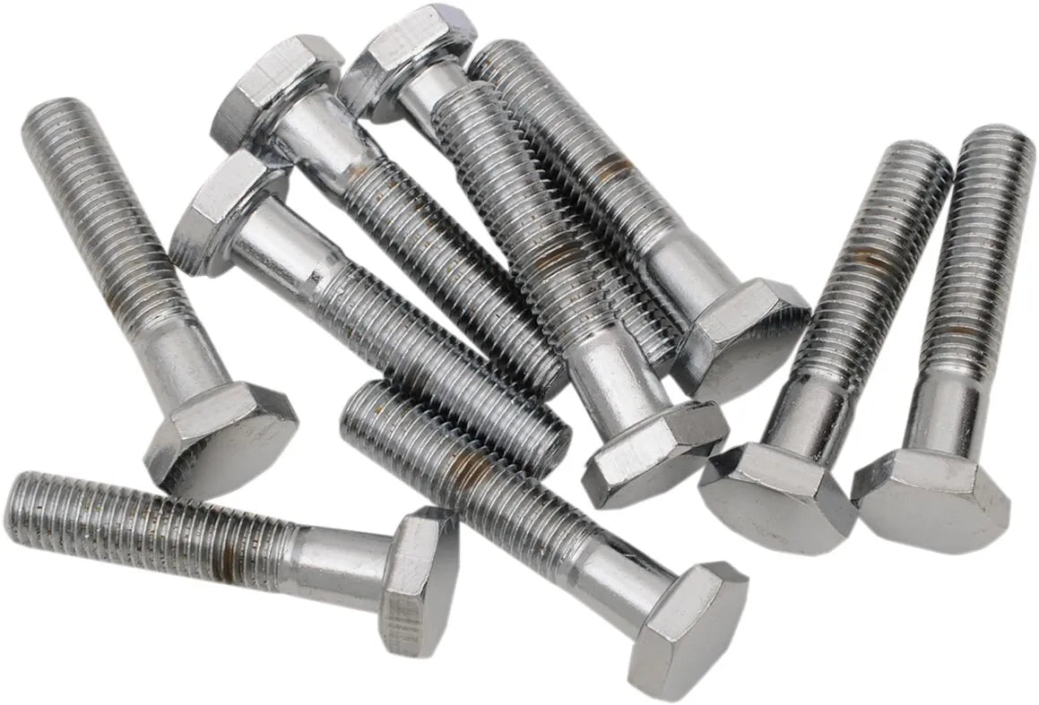 Drag Specialties Fine Thread Hex Head Bolts 1/4"-28 x 1" Chrome