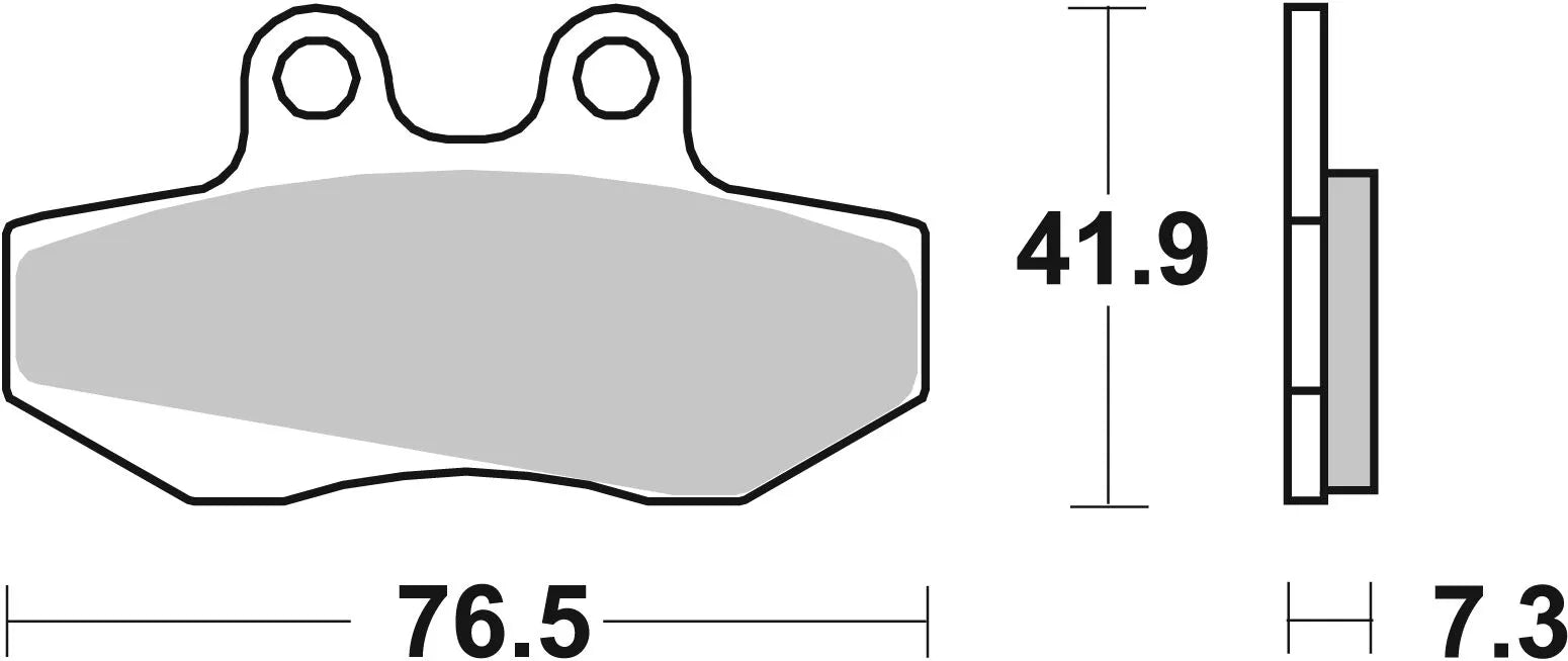 Sbs Hf Street Ceramic Organic Brake Pads - Front