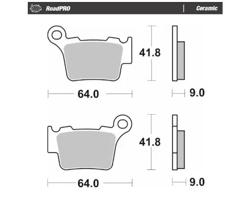 Moto-master Roadpro Ceramic Brake Pads For Motorcycles - Front