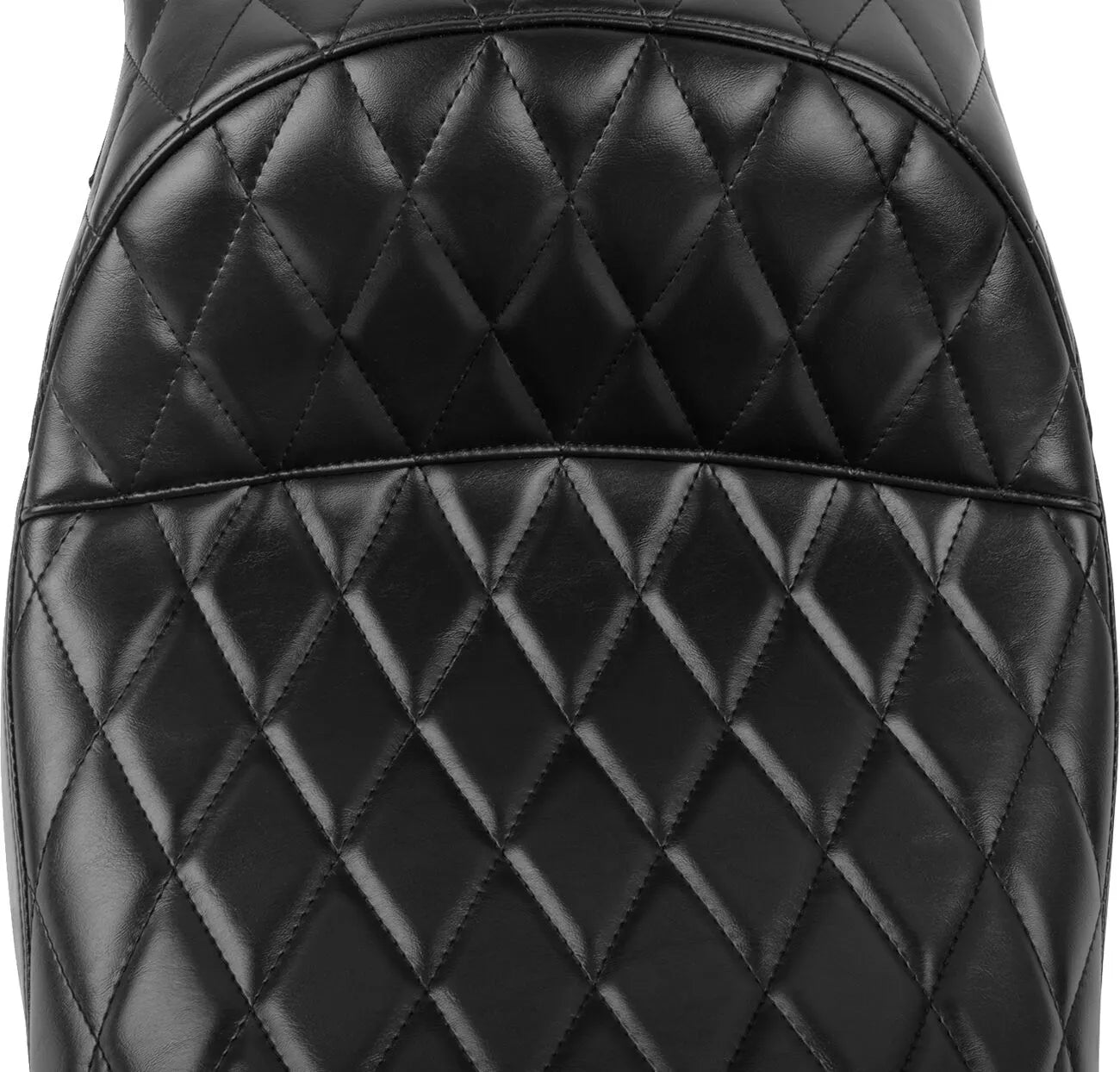 Le Pera Maverick Seat - Black Vinyl Motorcycle Seat - For Harley Davidson