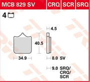 Trw Crq Series Carbon Race Bromsbelägg För Främre Bromsok - Fram