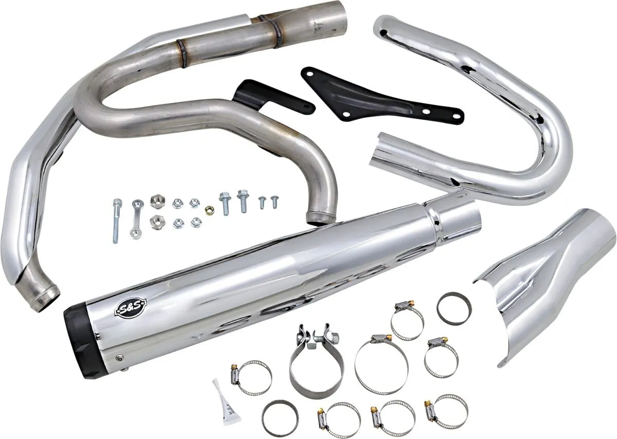 S&S Cycle Superstreet 2:1 Avgassystem Krom