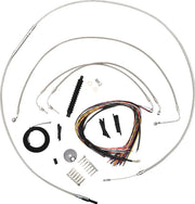 La Choppers Stainless Braided Handlebar Cable/Brake Line Kit