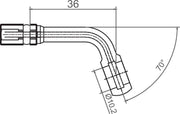 Trw Varioflex Banjo Anslutning Med 70° Böj