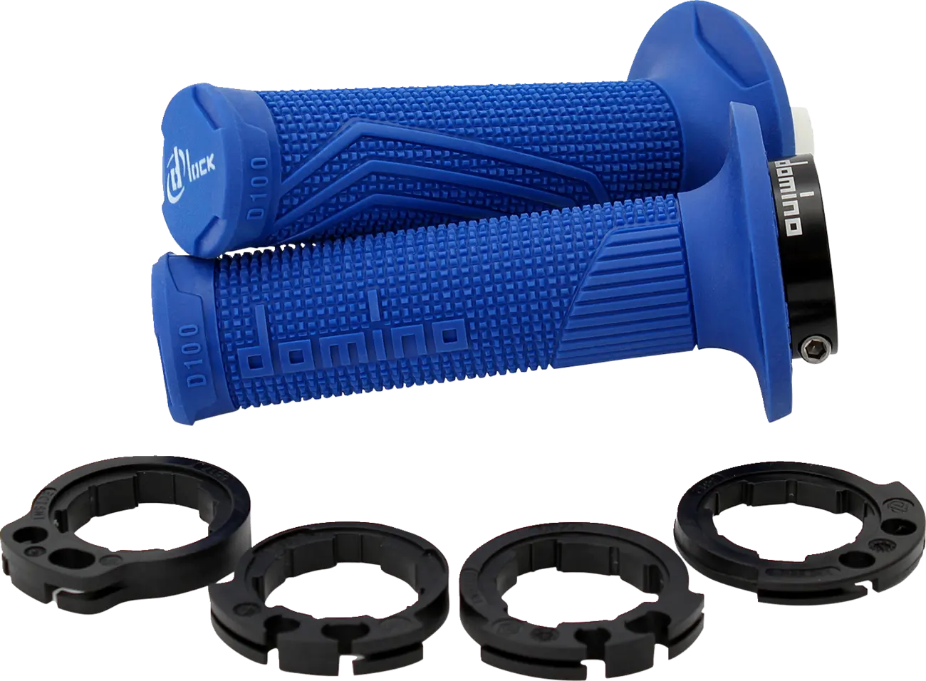 Domino D100 D-lock Grips - Blue Motorcycle Grips