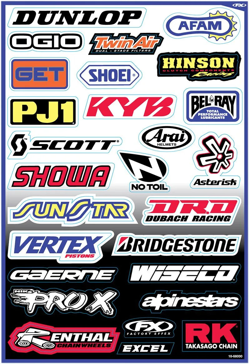 Factory Effex Sponsor Sticker Kit