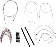 Burly Brand Stainless Braided Cable/Brake Line Kit for Ape Hanger