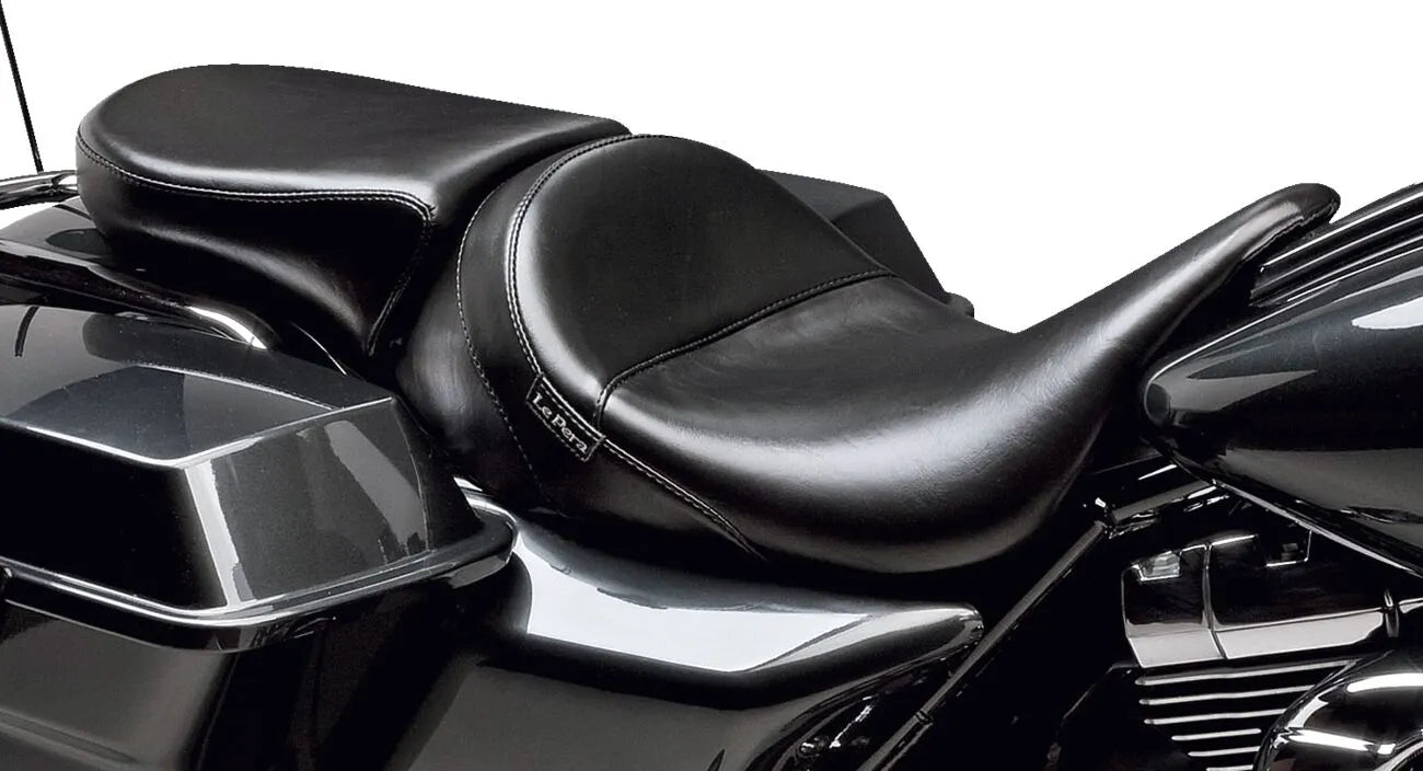 Le Pera Aviator Pillion Pad - Black Vinyl - For Harley Davidson