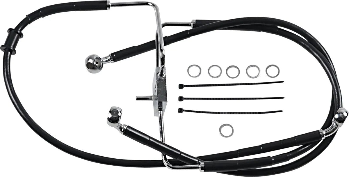 Drag Specialties Förlängd Bromsslang 35" Rostfritt Stål Fram