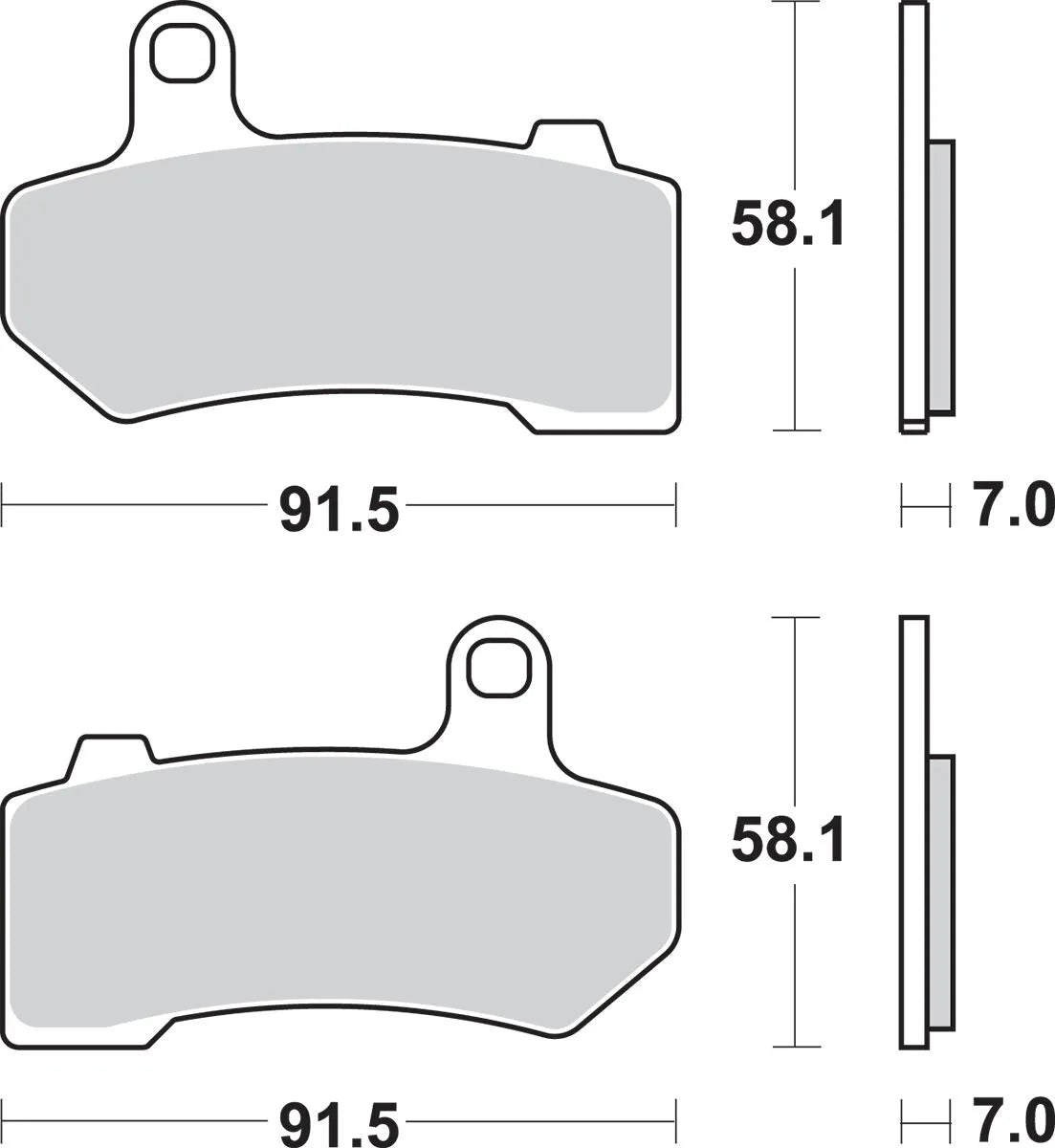 Sbs Sintered Metal Brake Pads For Harley-davidson & Buell - Front & Rear